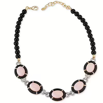 Sovereign series Fashion Mood Bronze Finish Pvd Gold Yellow 18kt Agata Language and Coral Pasta J10868