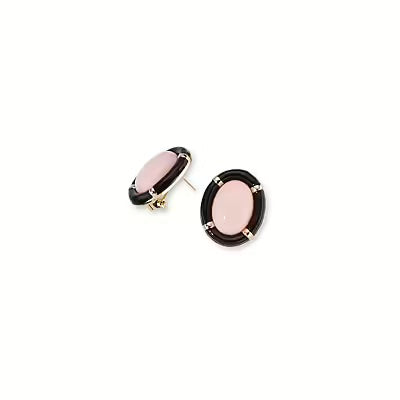 Sovereigns Earrings in Lobo Fashion Mood bronze Finish Pvd Gold Yellow 18kt Agata Language and Coral Pasta J10870