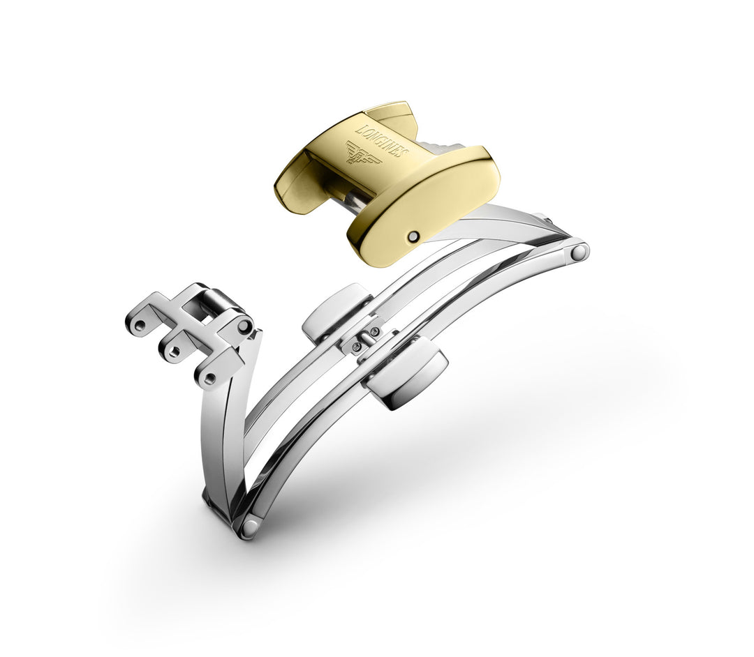 Longines closing butterfly Deployant buckle steel pvd yellow gold ansa 16mm l639120592