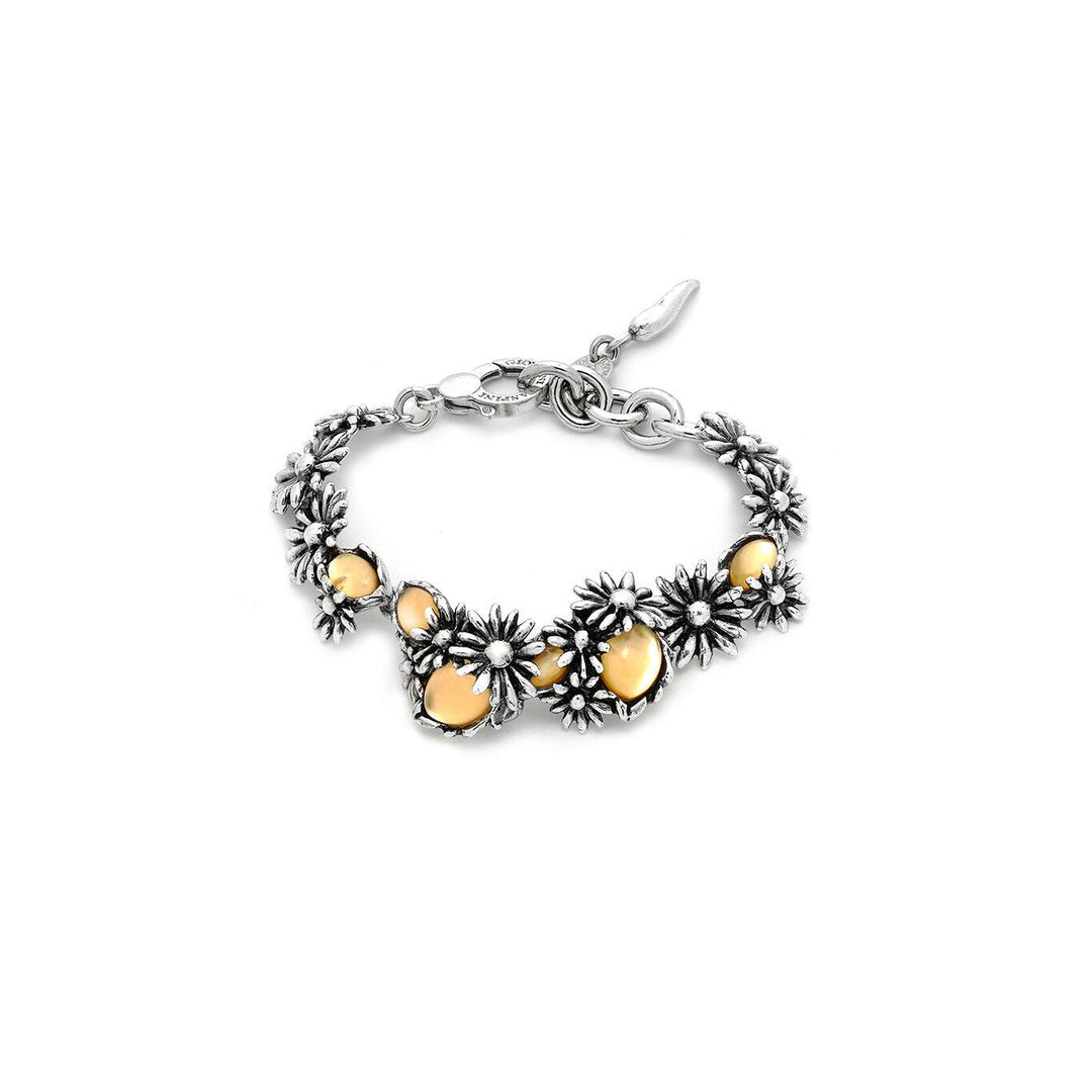 Giovanni Raspini bracciale Daisy argento 925 madreperla e cristallo di rocca 11740 - Capodagli 1937