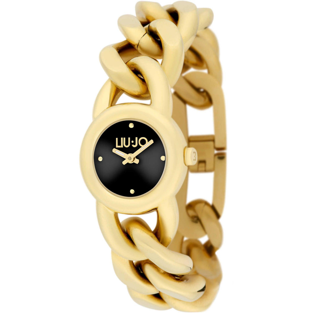 Liu Jo orologio New Glam 25mm nero quarzo acciaio finitura PVD oro giallo TLJ2263 - Capodagli 1937