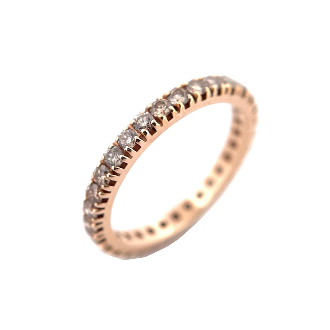 Capodagli Fedina Eternity Gold Rosa 18Kt Diamanti Brown 0066/01FG