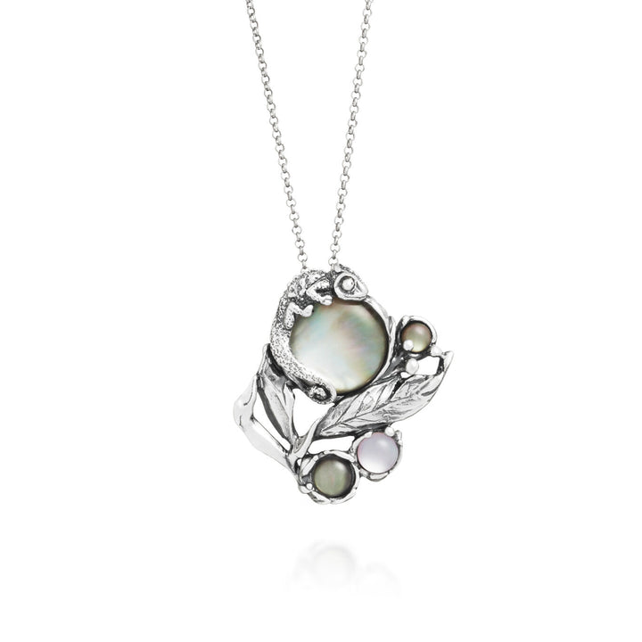 Giovanni Raspini Chameleon pendant silver 12506
