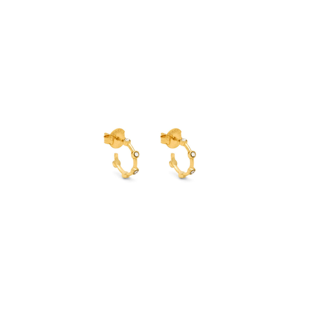 Giovanni Raspini small golden satellite earrings Earrings in 18 kt gold plated 925 silver and zircons 12557