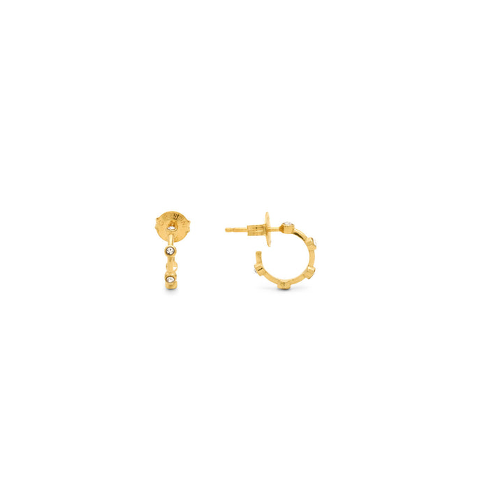 Giovanni Raspini small golden satellite earrings Earrings in 18 kt gold plated 925 silver and zircons 12557