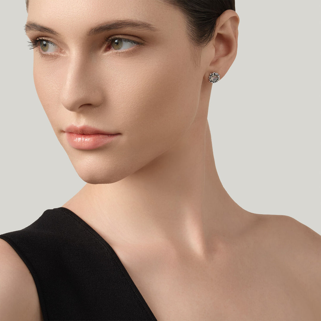 Giovanni Raspini maui mini earrings Earrings in 925 silver, mother of pearl and hyaline quartz 12604