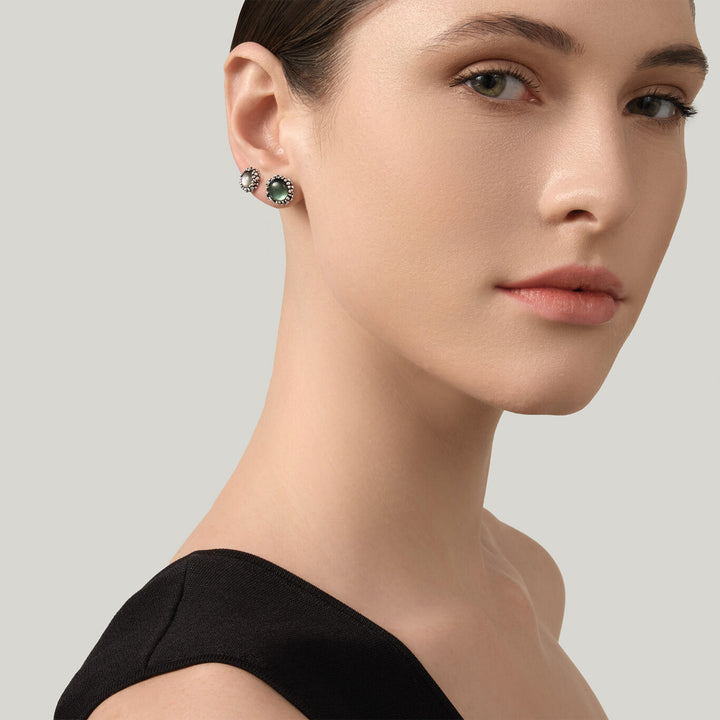 Giovanni Raspini maui mini earrings Earrings in 925 silver, mother of pearl and hyaline quartz 12604