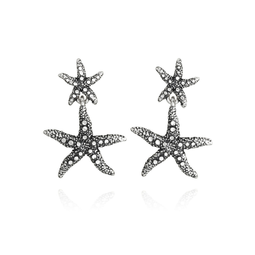 Giovanni Raspini waterfall earrings starfish Necklace in 925 Silver 12646
