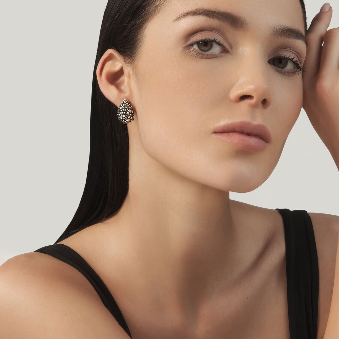 Giovanni Raspini Grand Perlage Drop Earrings - 925 Silver Earrings - 12693