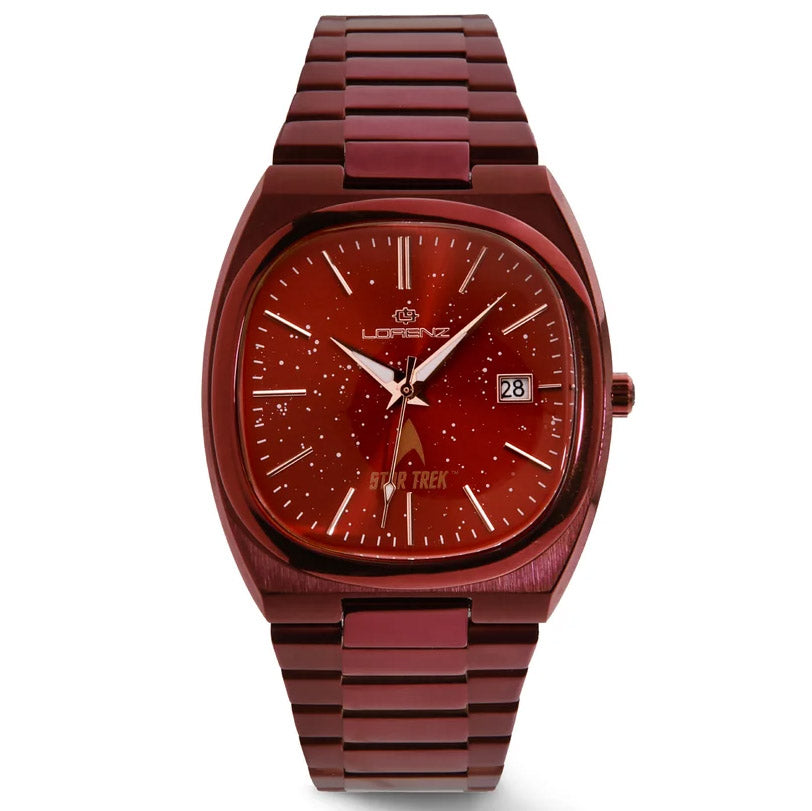 Lorenz watch STAR TREK Warp Speed ​​40x36 mm red quartz steel red PVD finish 030287EN