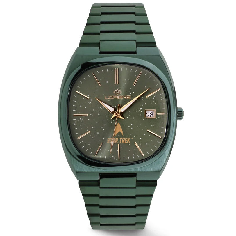 Lorenz STAR TREK Klingon watch 40x36 mm green quartz steel green PVD finish 030287KL