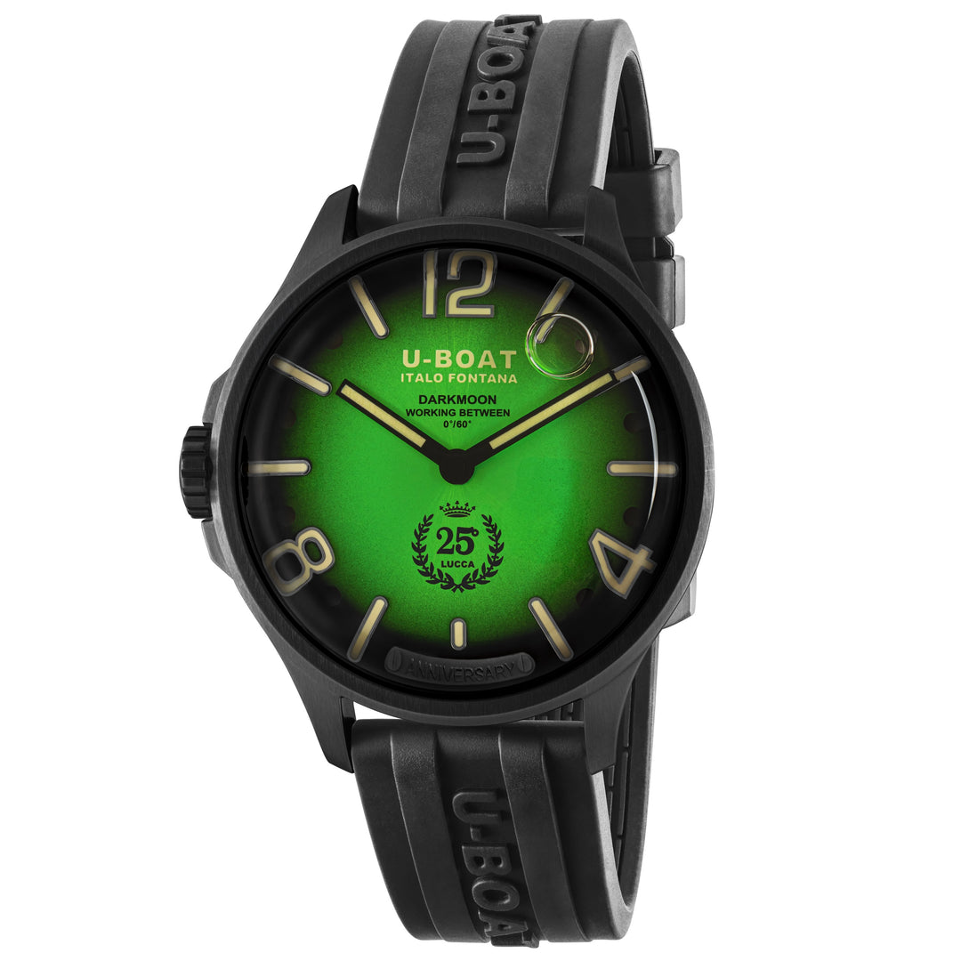U-BOAT watch Darkmoon 25° Limited Edition Green Soleil 46mm blue quartz steel black PVD finish 2030
