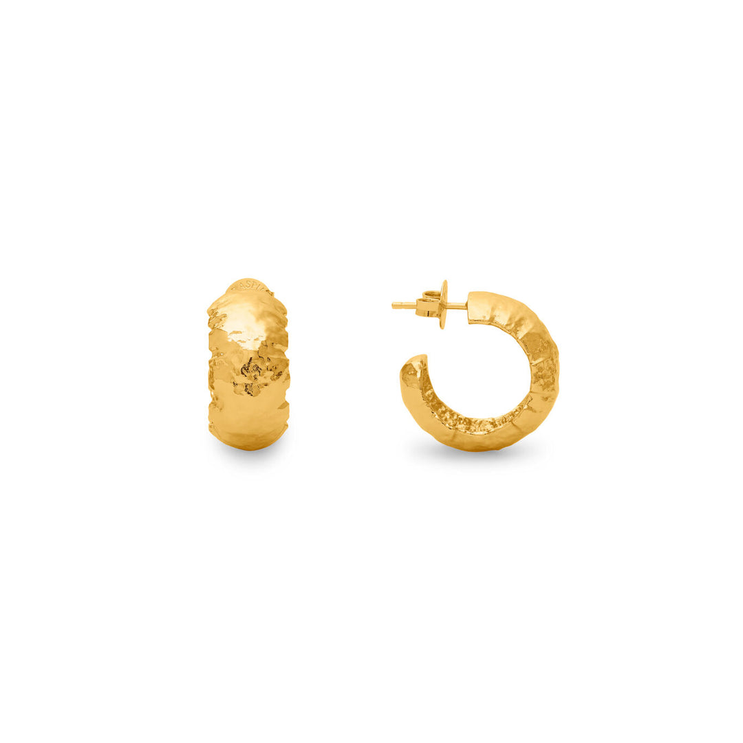 Giovanni Raspini hoop earrings sand 18 kt gold plated earrings N0048