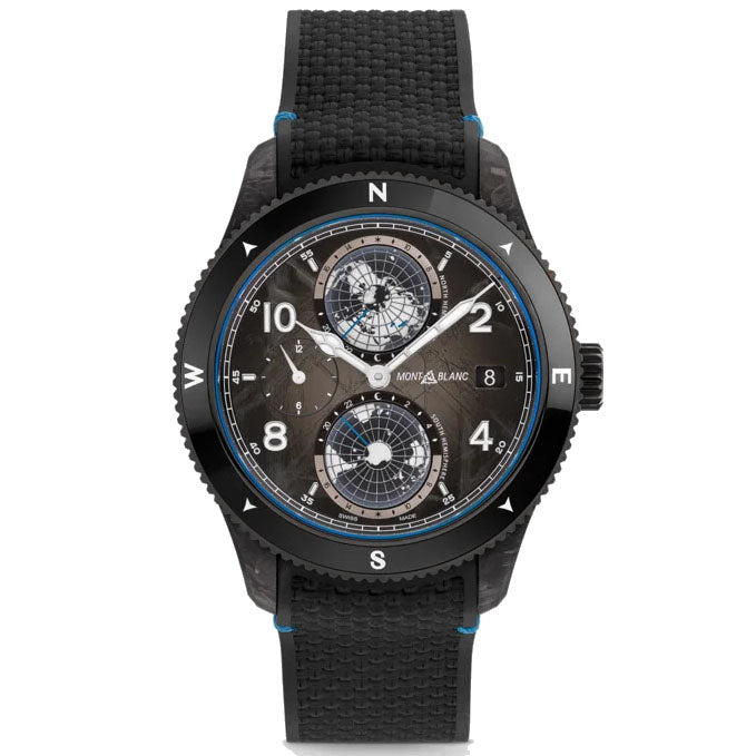 Montblanc Watch 1858 Geosphere Carbo₂ 0 חמצן מהדורה מוגבלת 1969 חתיכות 43 מ"מ שחור אוטומטי 132300