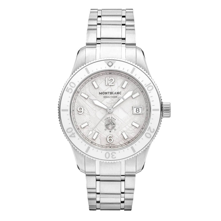 Montblanc Sea Come Automatic Cloack 0 חמצן 38 מ"מ פלדה אוטומטית לבנה 134024