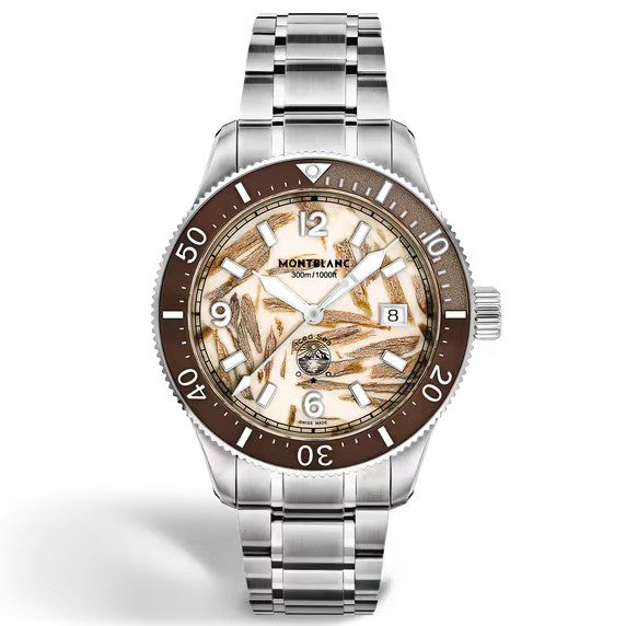 Montblanc watch Iced Sea Automatic Date 0 Oxygen Limited Edition 700 pieces 41mm beige automatic steel 137211