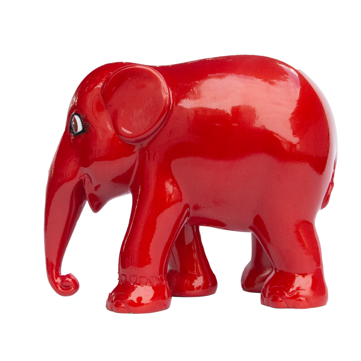 Elephant Parade Elefante Metallic Vermilion Red 15cm Limited Edition 3000 Metallic Vormilion Red 15