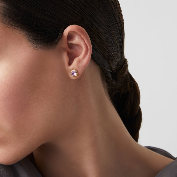 Giovanni Raspini small wisteria loop earrings Earrings in 18 kt gold plated silver and wisteria crystals 12138/1