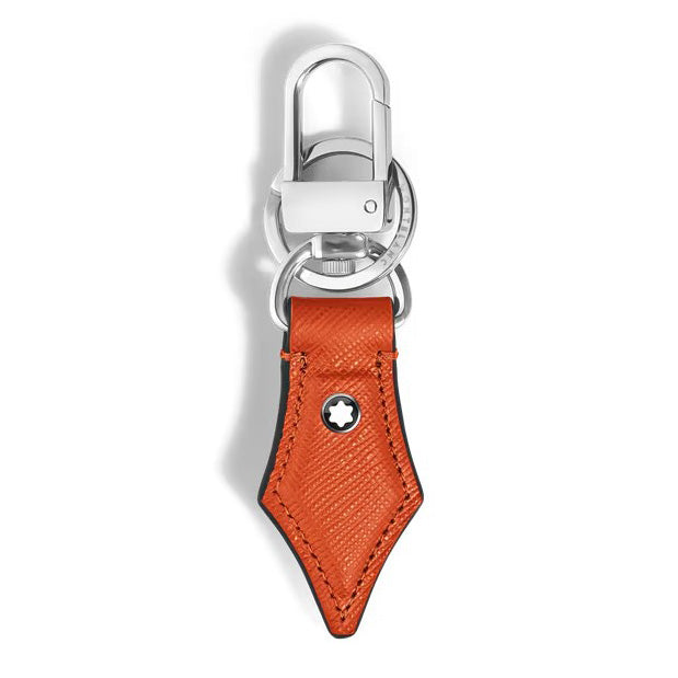 Montblanc key ring in the shape of a nib in Sartorial mandarin leather 221510