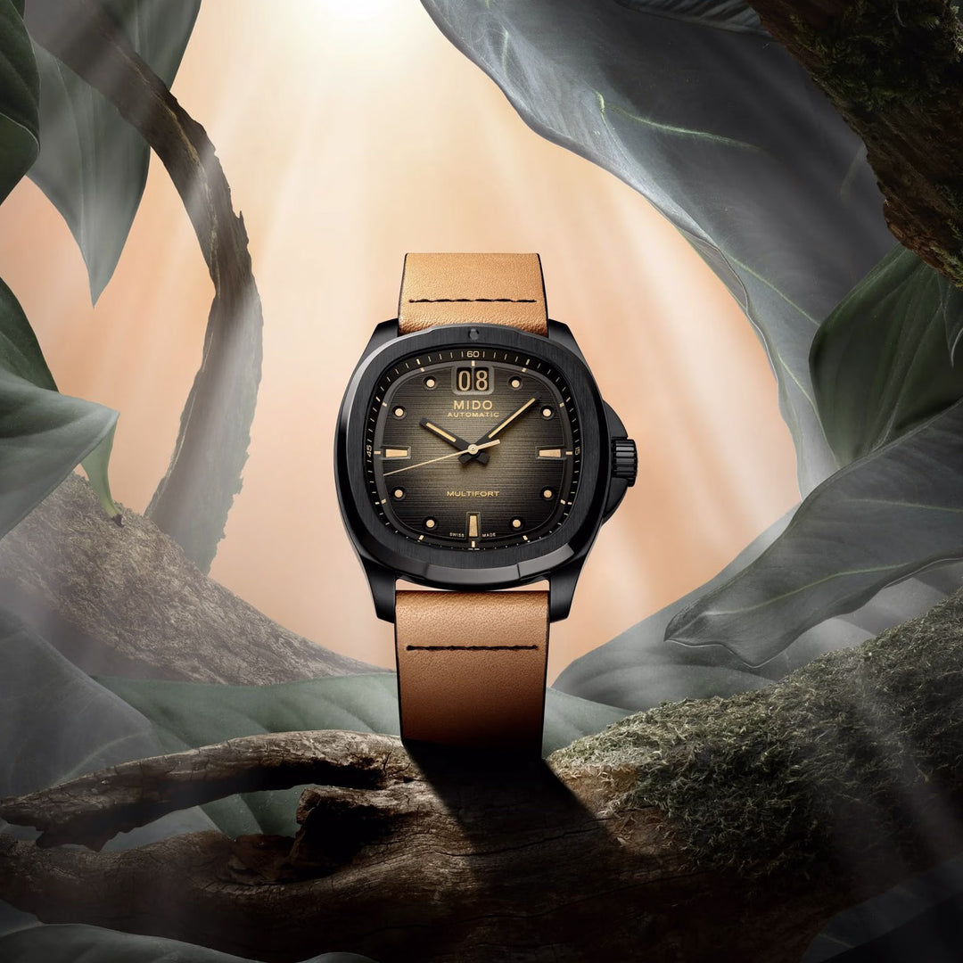 Mido watch Multifort TV Big Date 40mm automatic gray steel black PVD finish M049.526.36.081.00