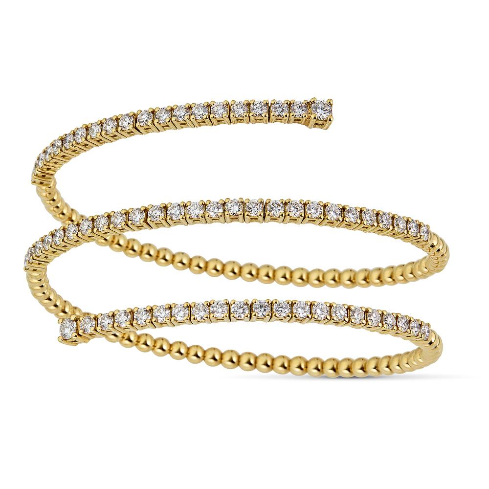 Zydo coil Wrap bracelet with diamonds yellow gold 55138
