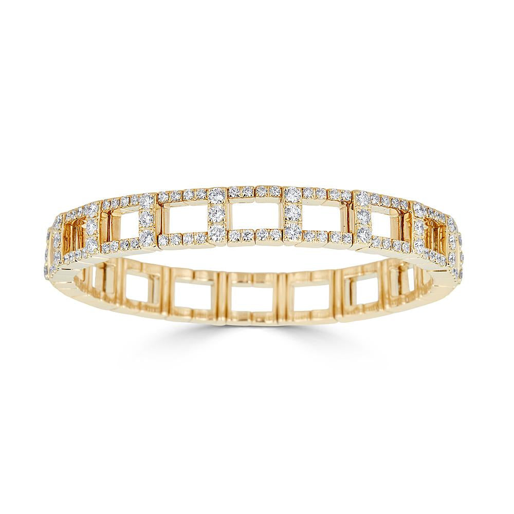 Zydo h elastic bracelet with yellow gold diamonds 57654
