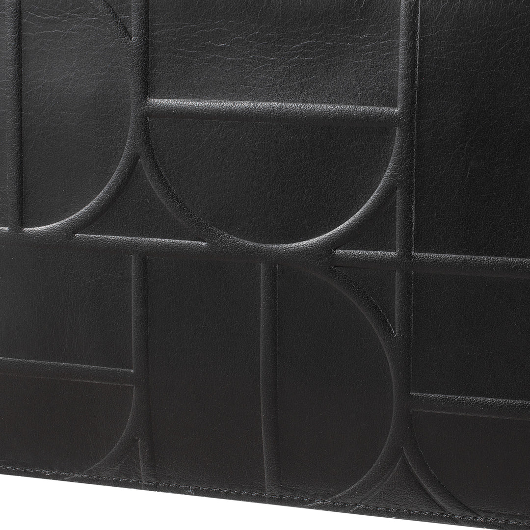 DUDU Men's Wallet Rfid Bloc in Printed Leather, Small Scheme Portfoli