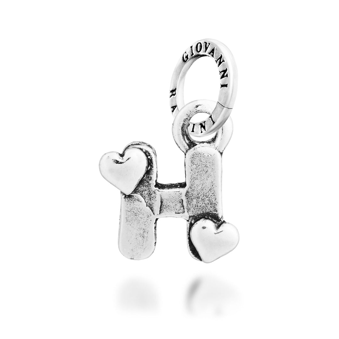 Giovanni Raspini Charm "H" Little Hearts - Silver Charm - 12784