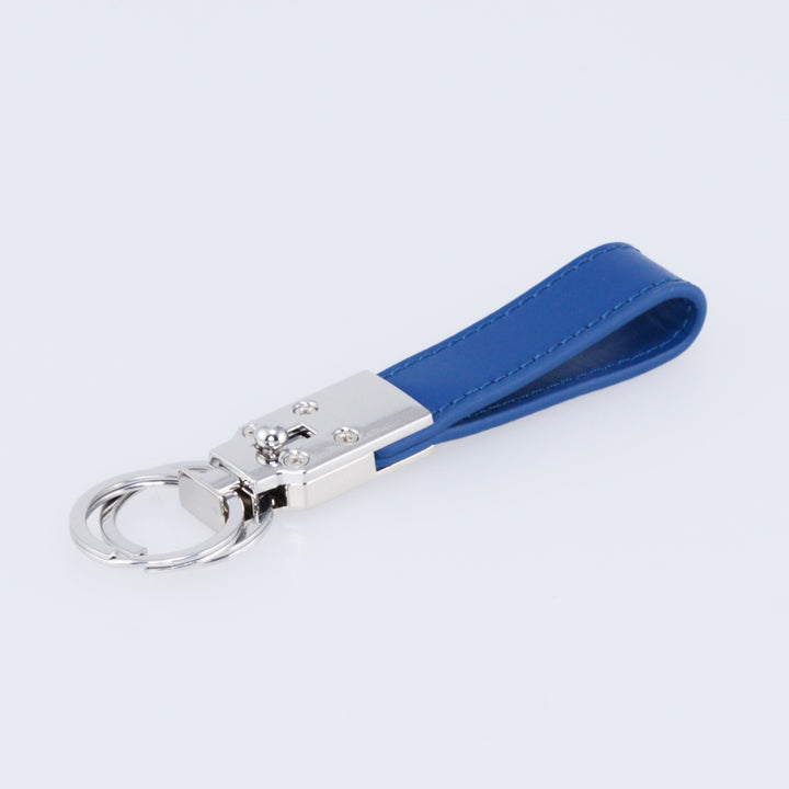 Air Force Military Leather Keychain with two AM162-BL rings