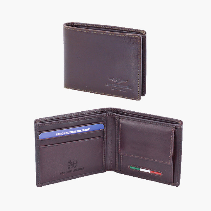 Aeronautica Military Men's Wallet with Pocket Pocket Line Target AM170-MO