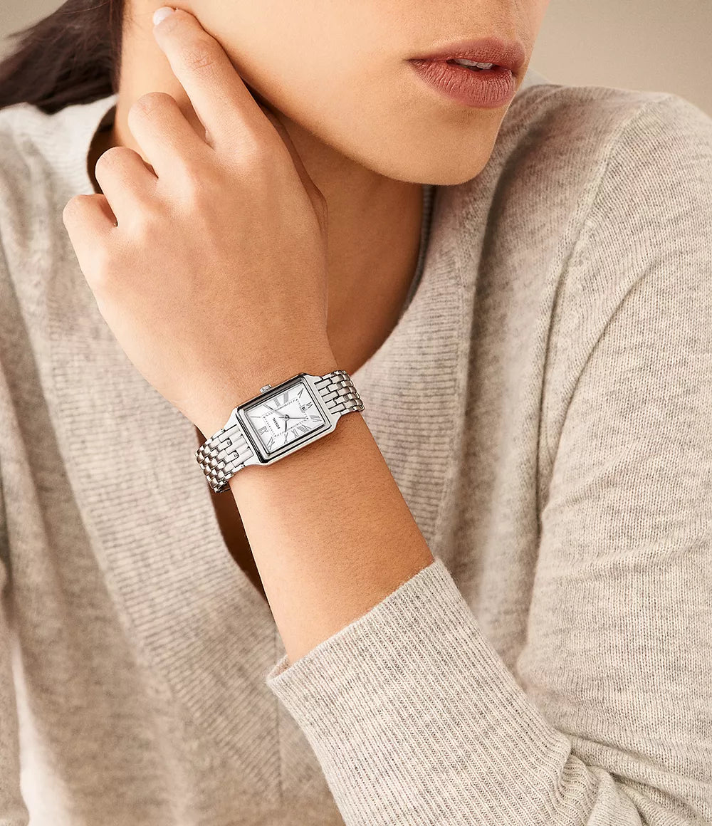 Fossil watch Raquel 23mm silver quartz steel ES5221