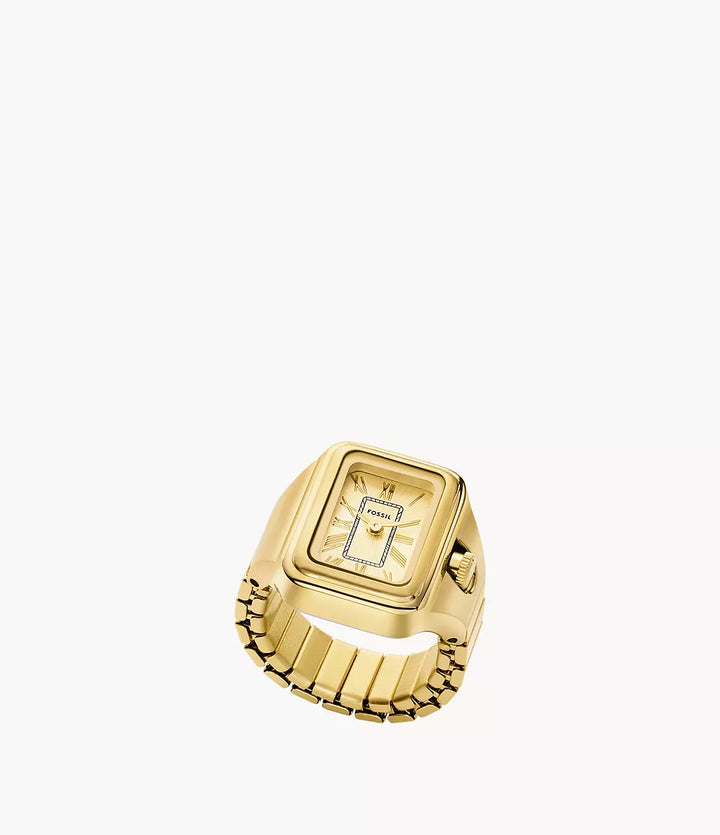 טבעת שעון מאובנים Raquel 14 מ"מ קוורץ גמר פלדה זהב PVD זהב ES5343