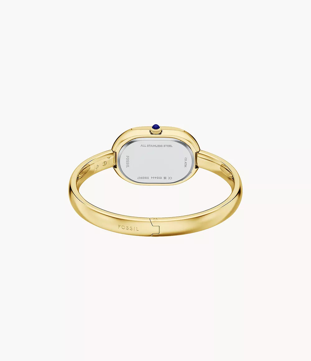 Fossil watch Sloan 25mm mother of pearl quartz steel PVD yellow gold finish ES5444