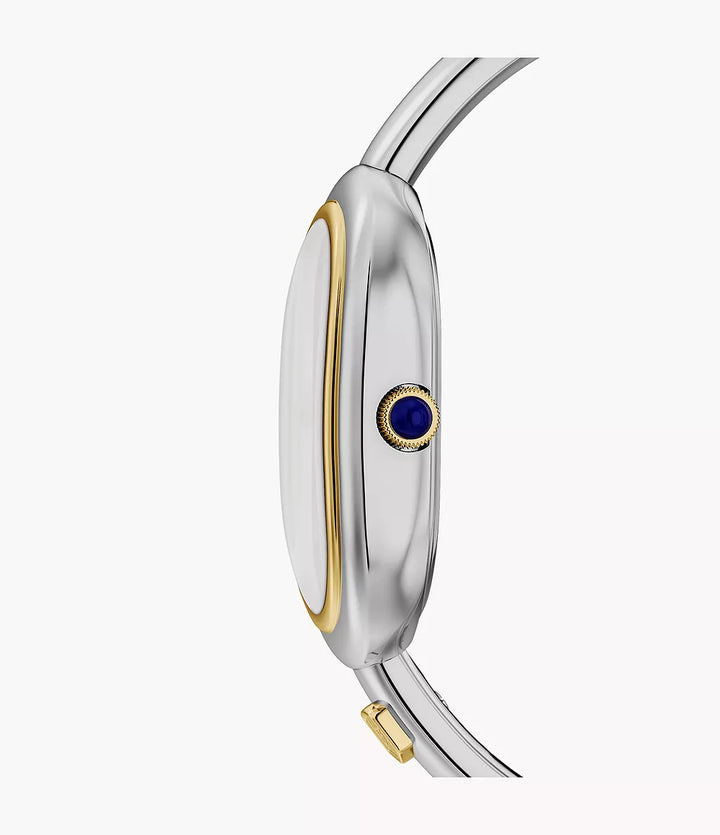 Fossil watch Sloan 25mm mother of pearl quartz steel PVD finish yellow gold ES5455