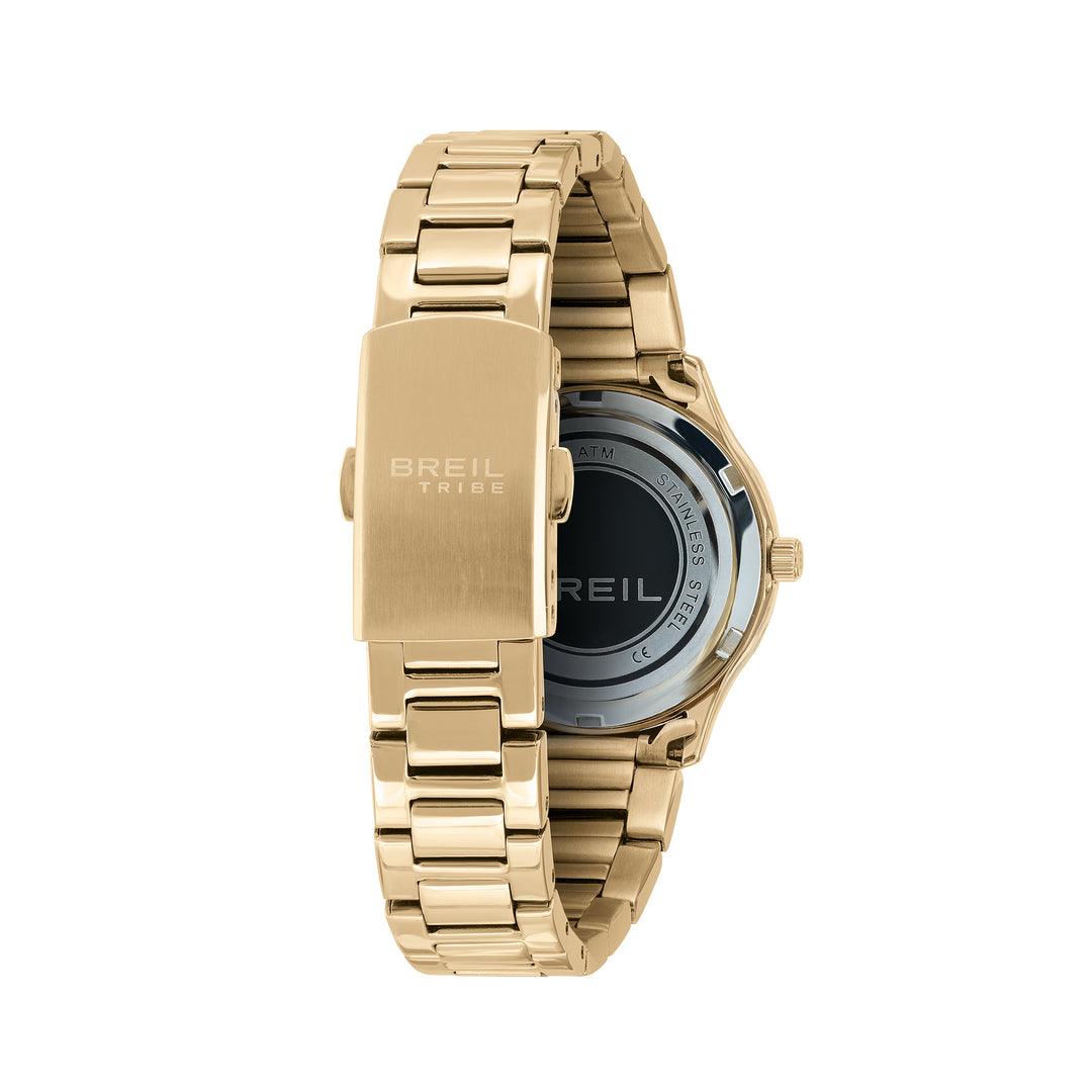 Breil watch abbly 32mm white quartz steel finish pvd gold ew0754