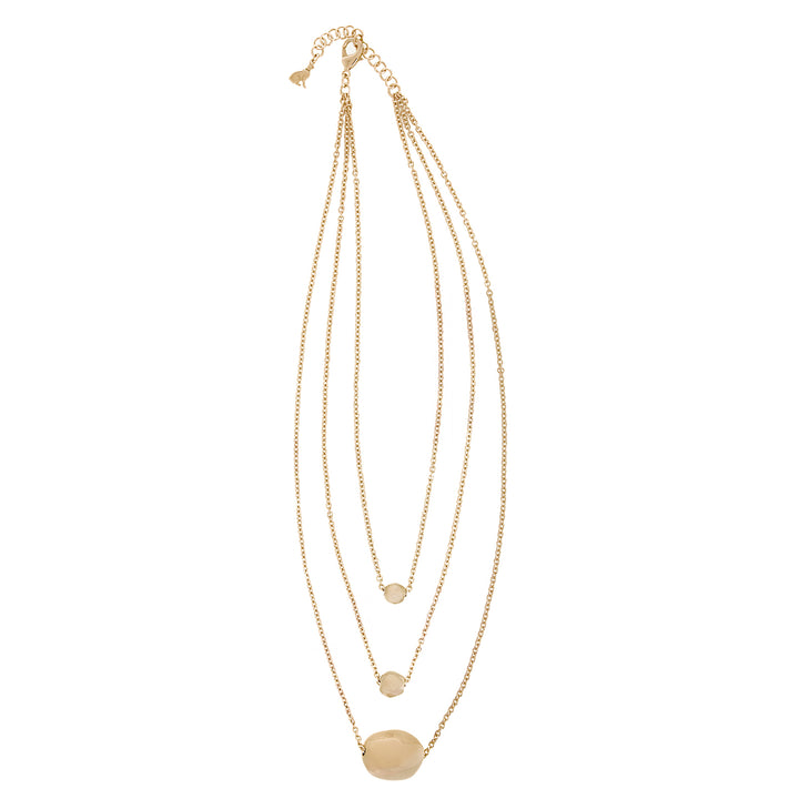 Federica Rossi Multifile necklace 3 stone bronze bronze pvd gold 18kt fr.co.27