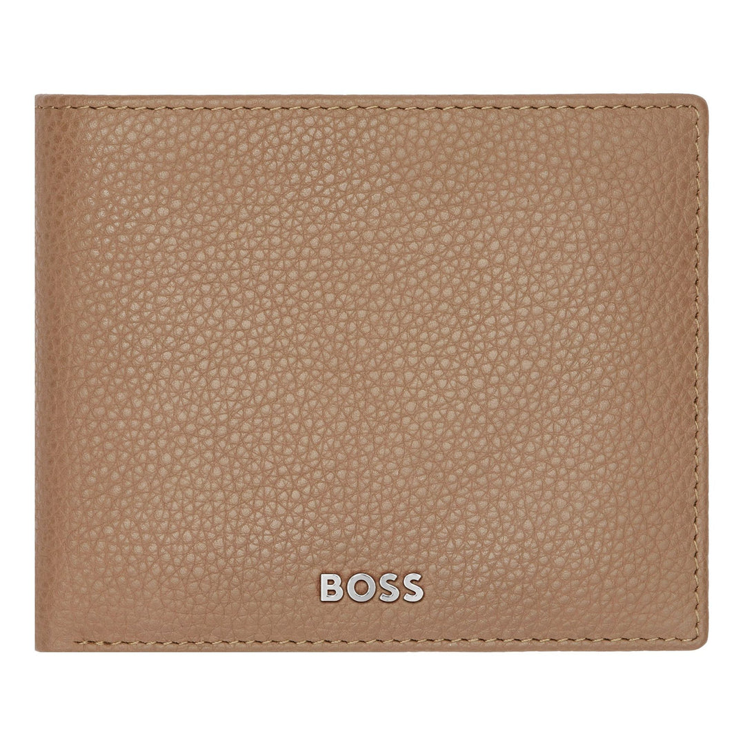 Hugo boss wallet with classic grained camel hln416x