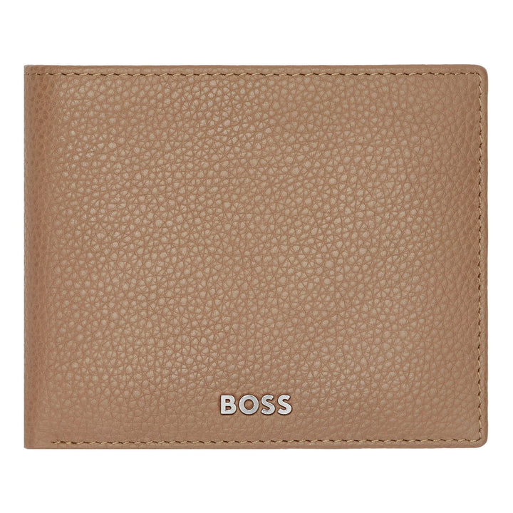Hugo boss wallet with classic grained camel hln416x