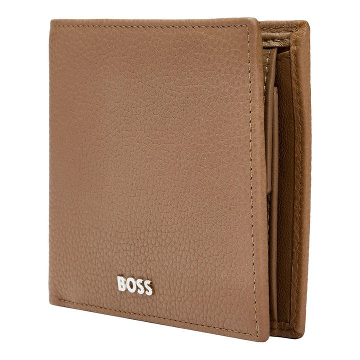 Hugo boss wallet with classic grained camel hln416x