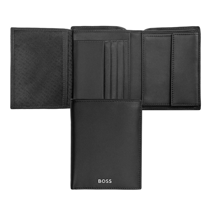 Hugo boss vertical portfolio with classic flask bite black hlo403a