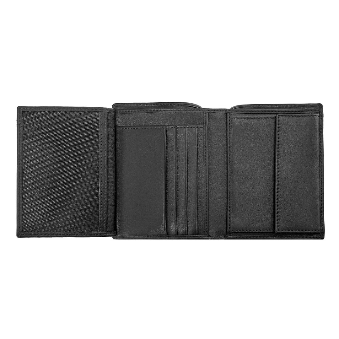 Hugo boss vertical portfolio with classic flask bite black hlo403a