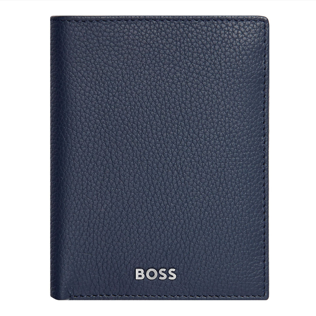 Hugo boss vertical portfolio with a classic granular navy hlo416n flap