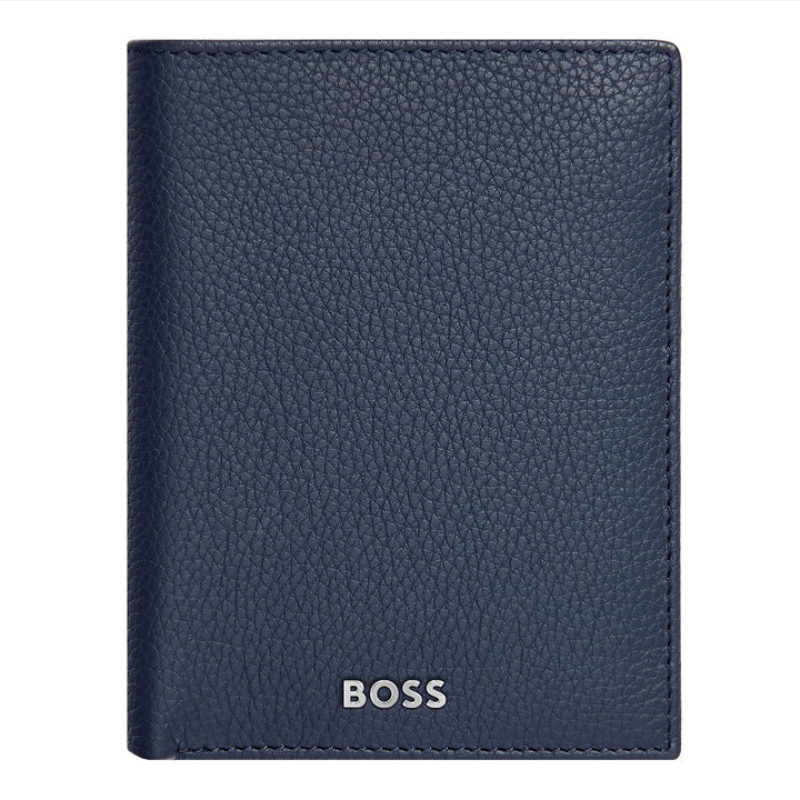 Hugo boss vertical portfolio with a classic granular navy hlo416n flap