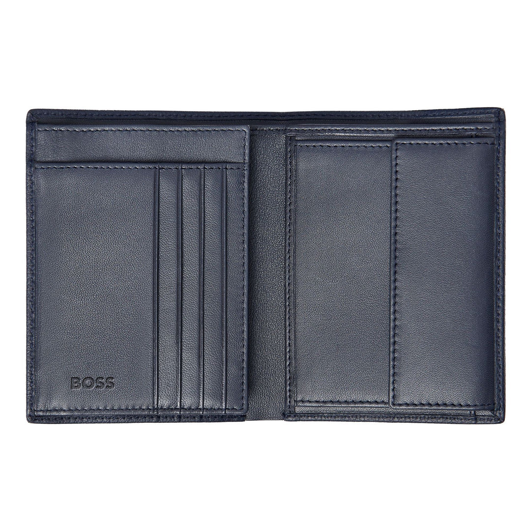 Hugo boss vertical portfolio with a classic granular navy hlo416n flap