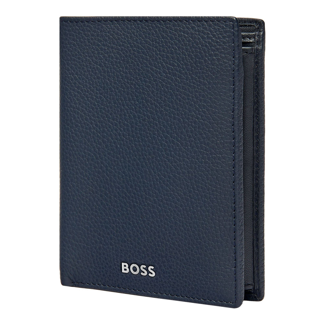 Hugo boss vertical portfolio with a classic granular navy hlo416n flap