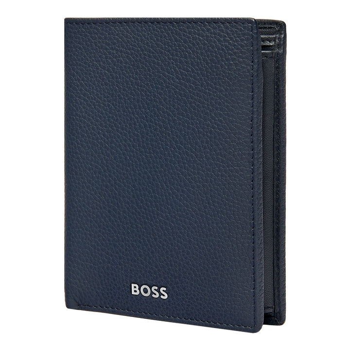Hugo boss vertical portfolio with a classic granular navy hlo416n flap