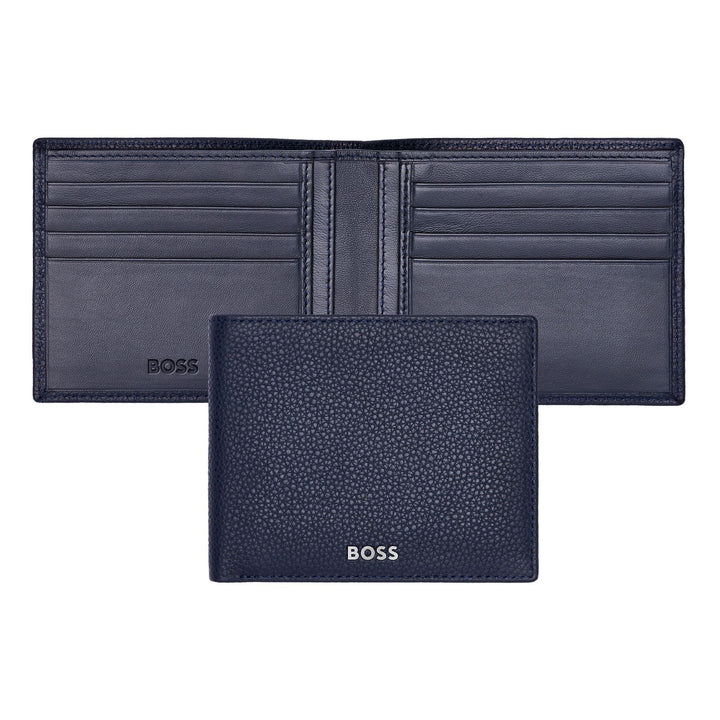 Hugo Boss Classic Navy blue granulated granular portfolio