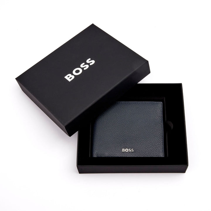 Hugo Boss Classic Navy blue granulated granular portfolio