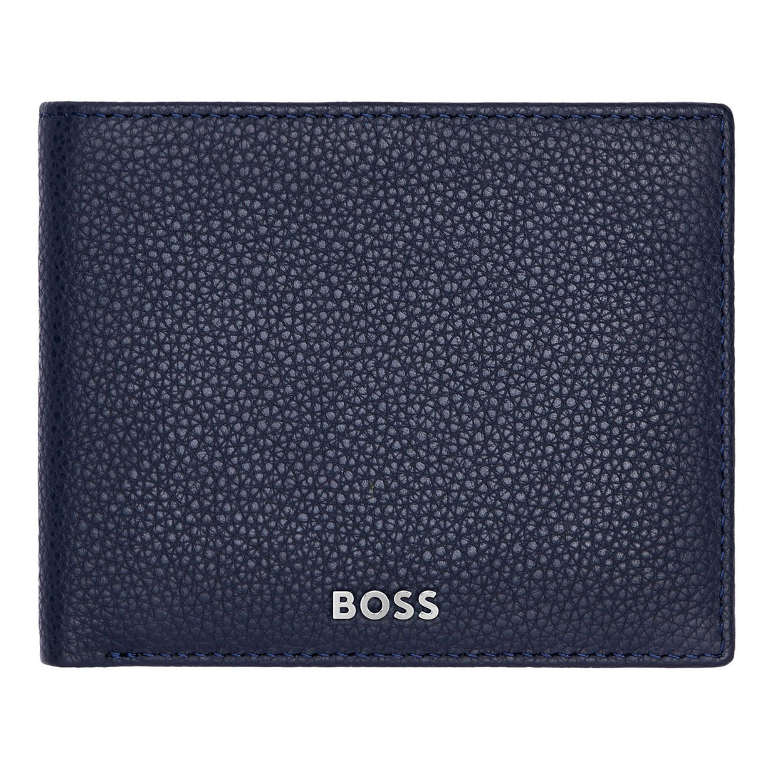 Hugo Boss Classic Navy blue granulated granular portfolio