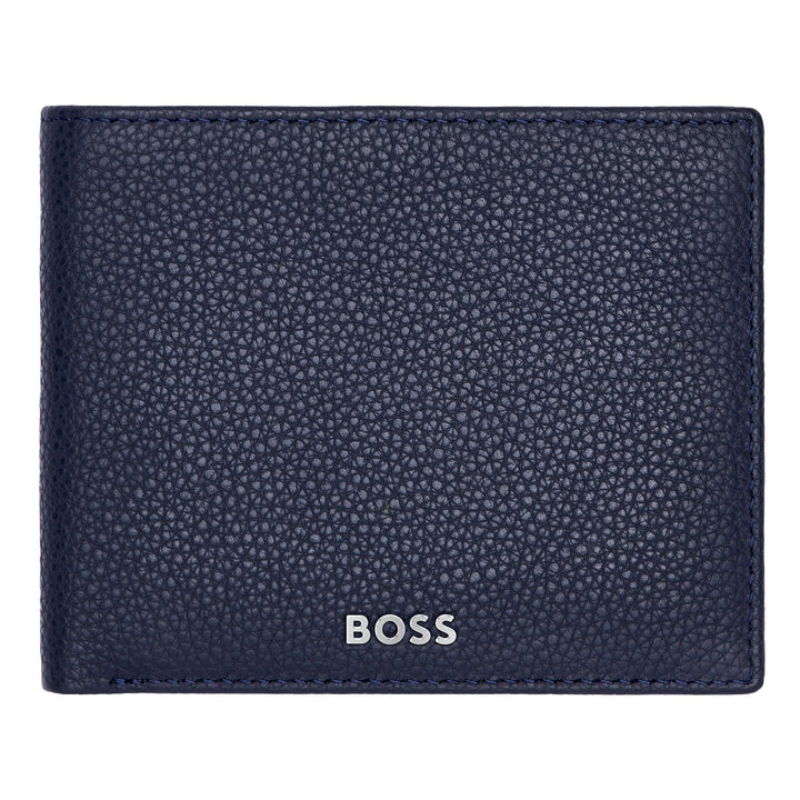 Hugo Boss Classic Navy blue granulated granular portfolio